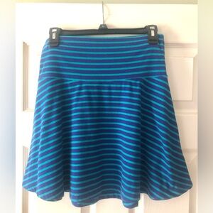 No Boundaries, Navy & Green Striped Skirt